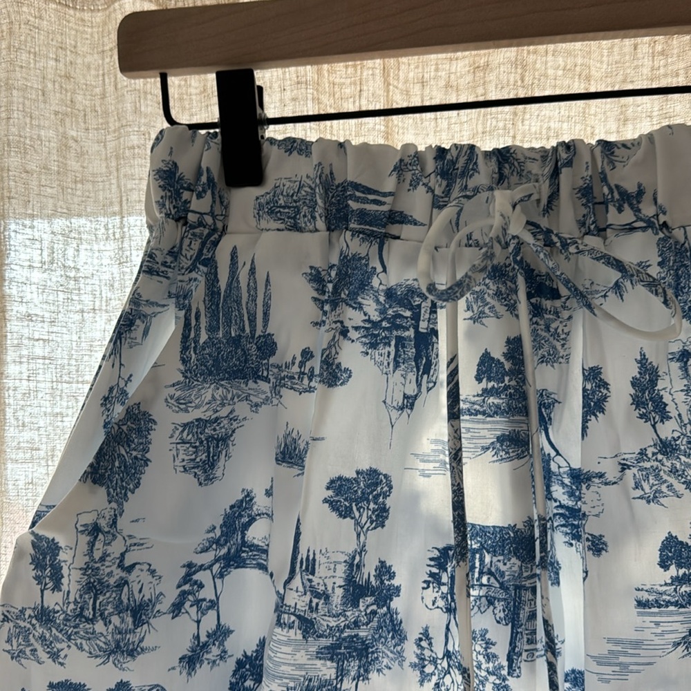 Brand new Eliza Faulkner Bailey Shorts Blue Toile De Jouy - Picture 2 of 7